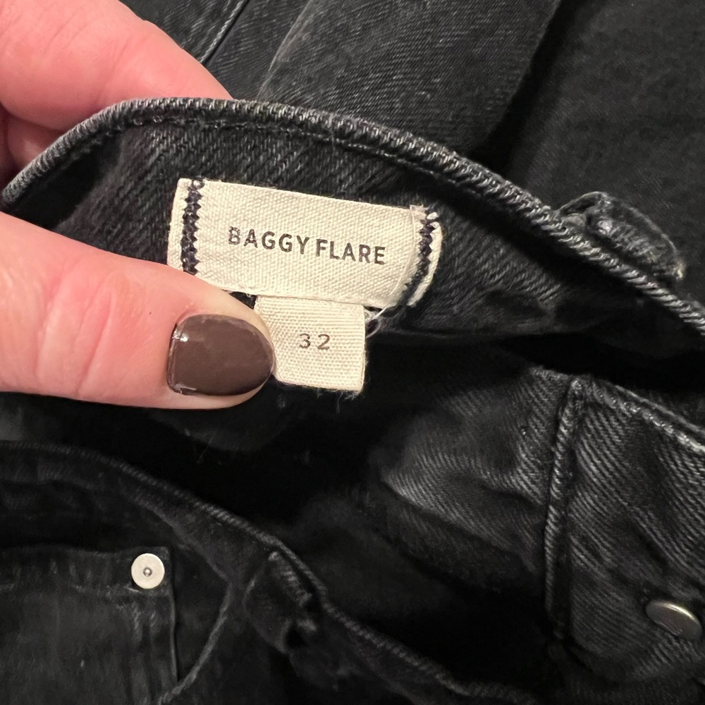 Madewell Black Flare Wide-Leg Jeans - Picture 4 of 4